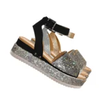 Luxury-96 - Forever Women Ankle Strap Crystal Platform Sandal